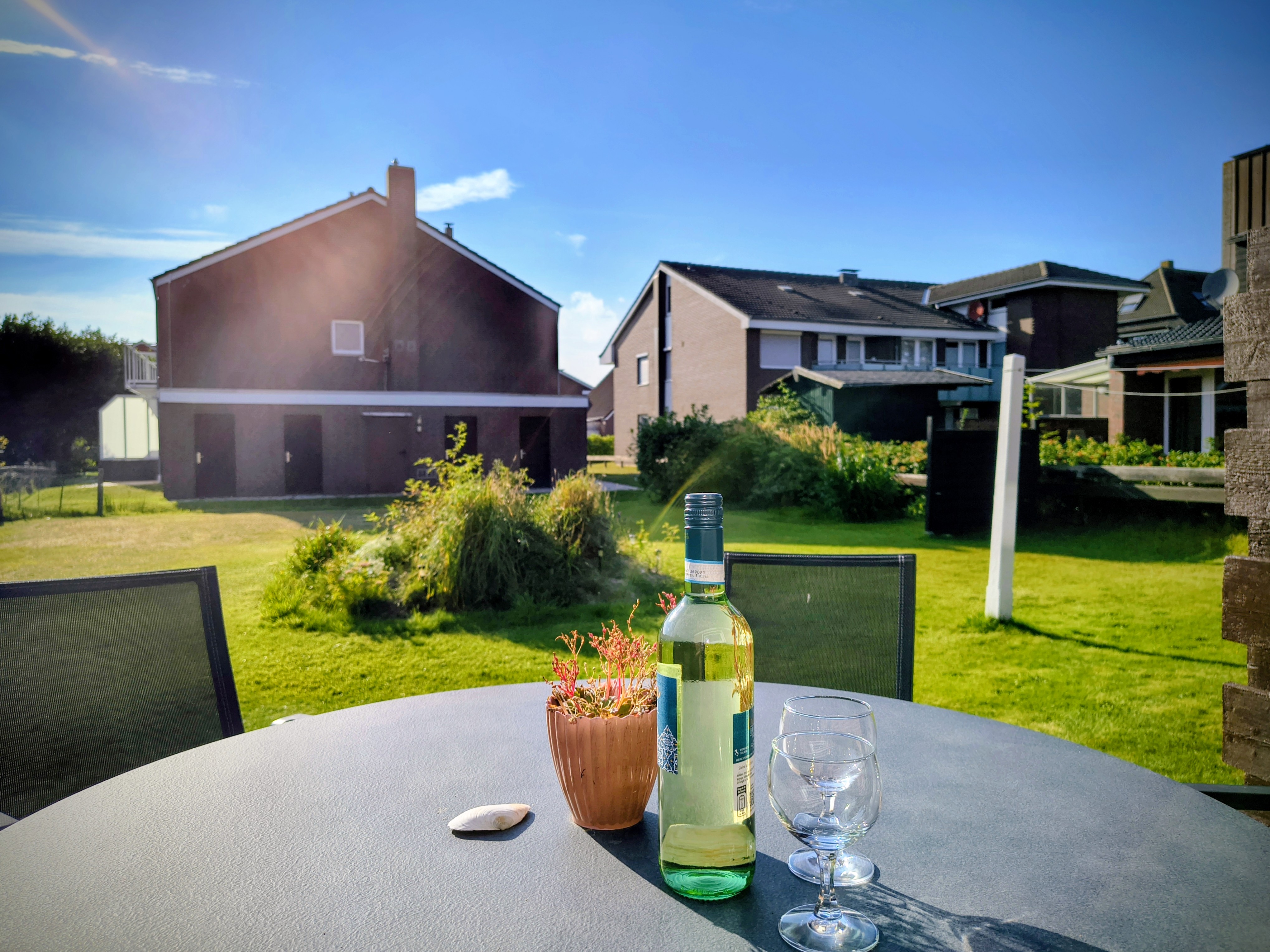 Blick von der Terrasse in den Garten